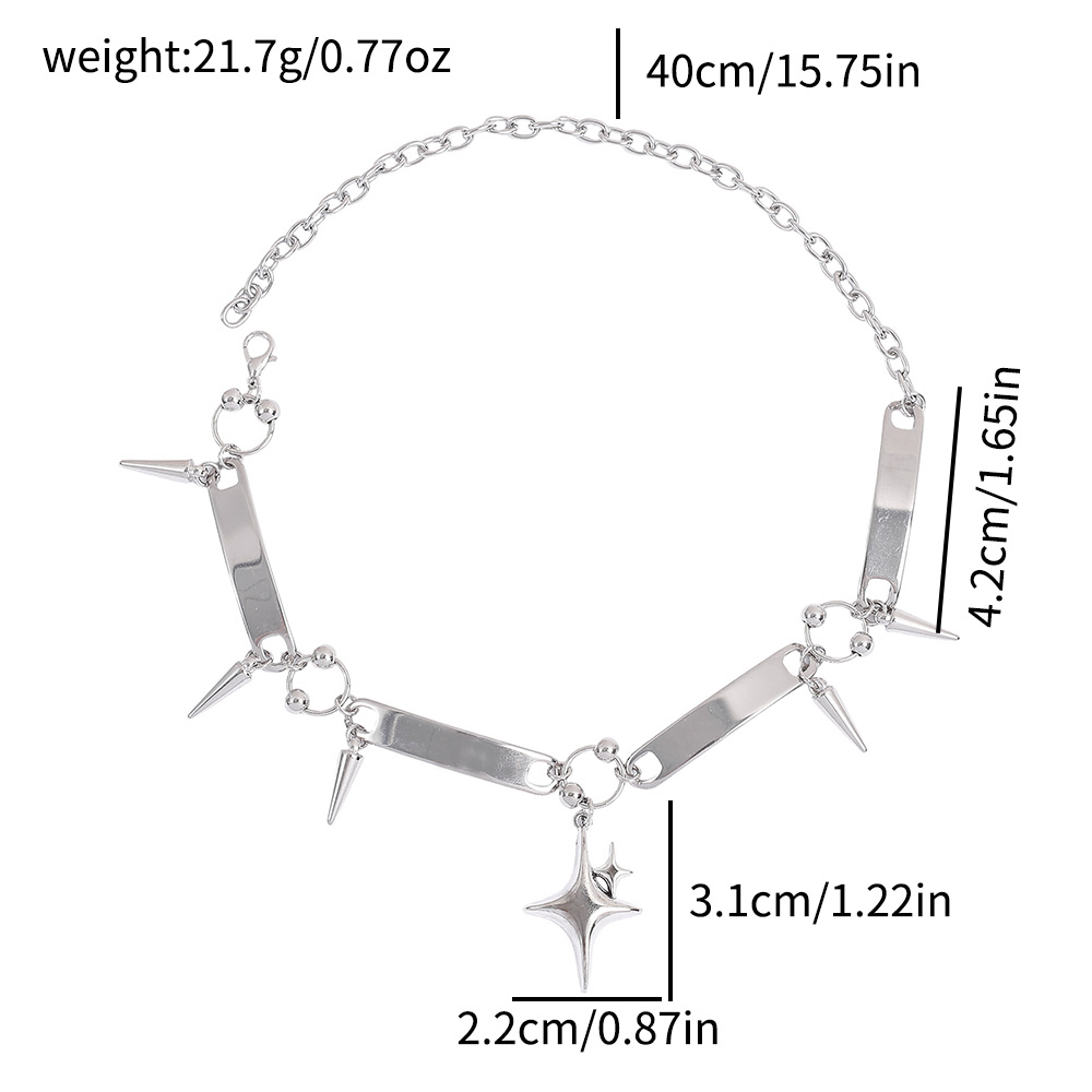 Punk Star Riveted Choker,Rock  - đánh giá và giá Vintage Fashion Necklace