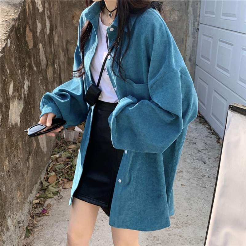 Loose Long Sleeve Shirt Jacket - đánh giá và giá Vintage Fashion Hong Kong
