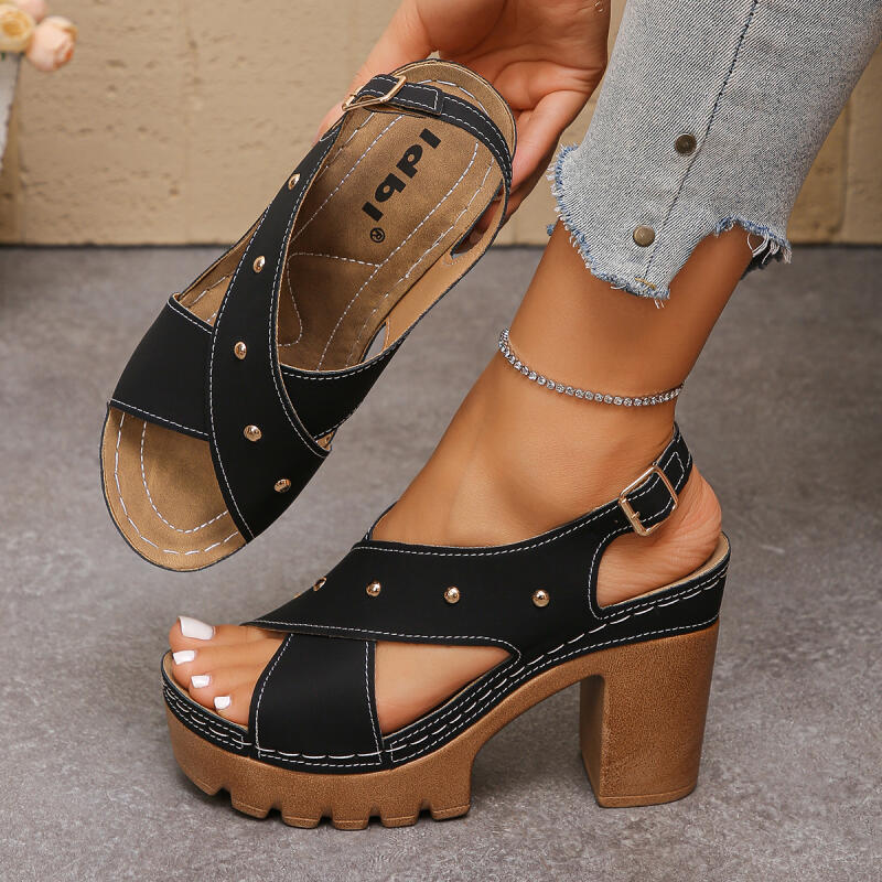 Vintage Super High Heel Cross  - đánh giá và giá Vintage Fashion Dress