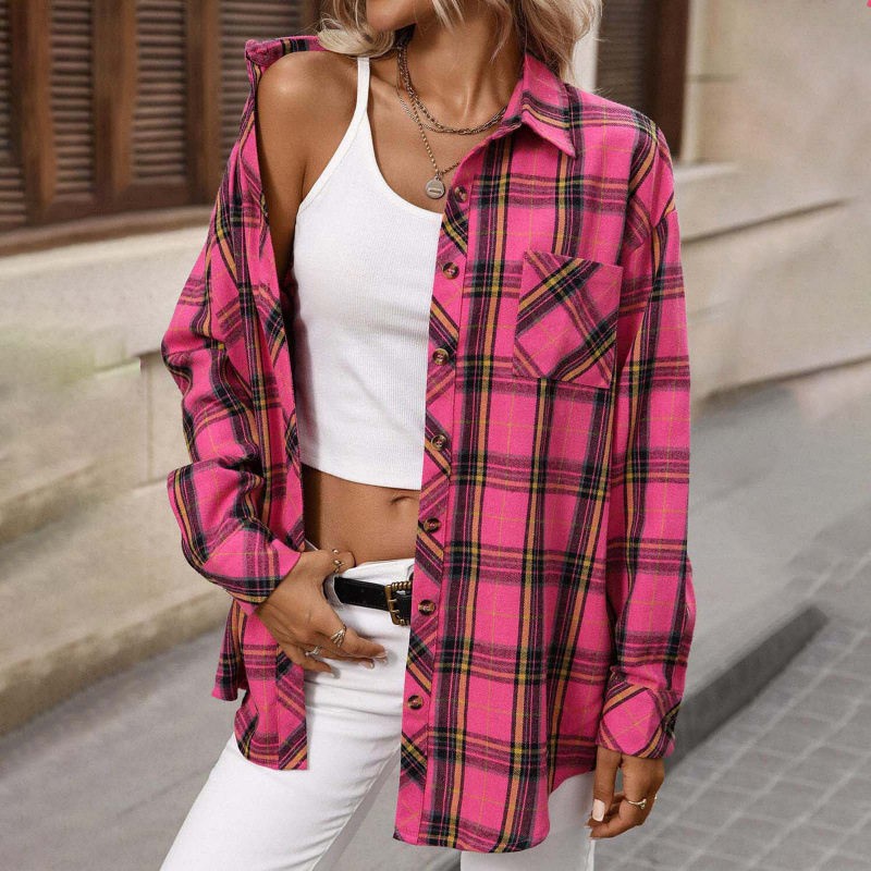 Vintage Plaid Long Sleeve Wome - đánh giá và giá Vintage Fashion Hong Kong