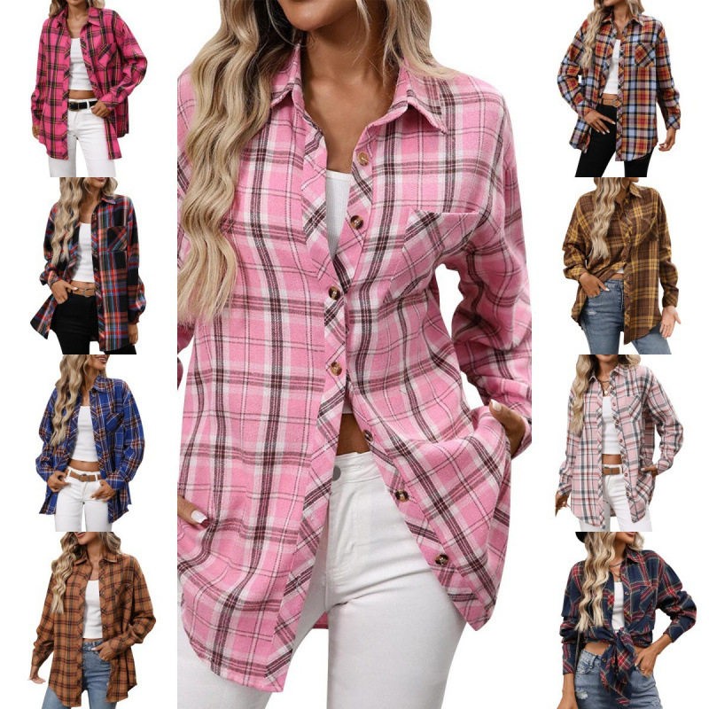 Vintage Plaid Long Sleeve Wome - đánh giá và giá Vintage Fashion Hong Kong